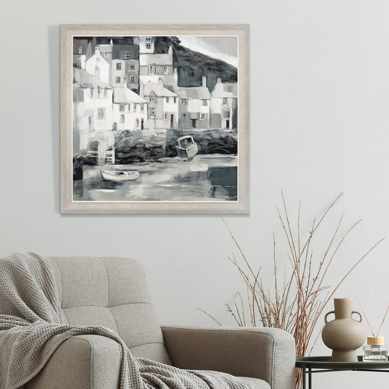"Harbour Hues" Framed Canvas Art