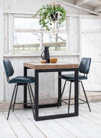 Dennis Bar Stools Dark Blue (Set of Two)