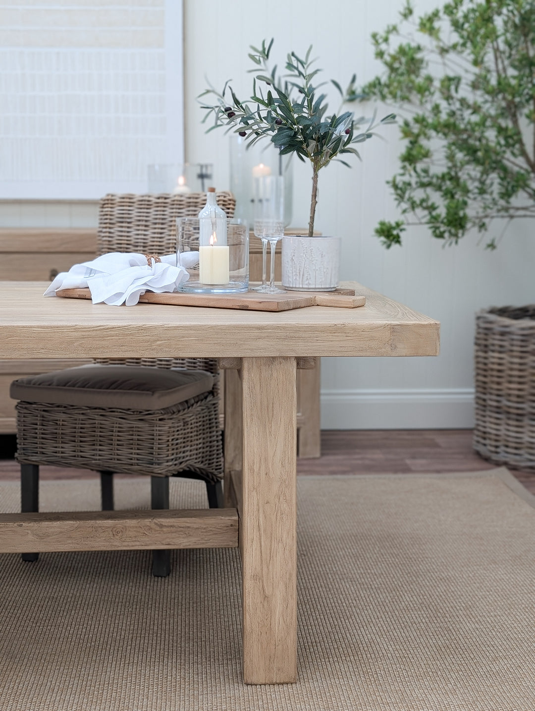 Abingdon Elm Dining Table 200cm