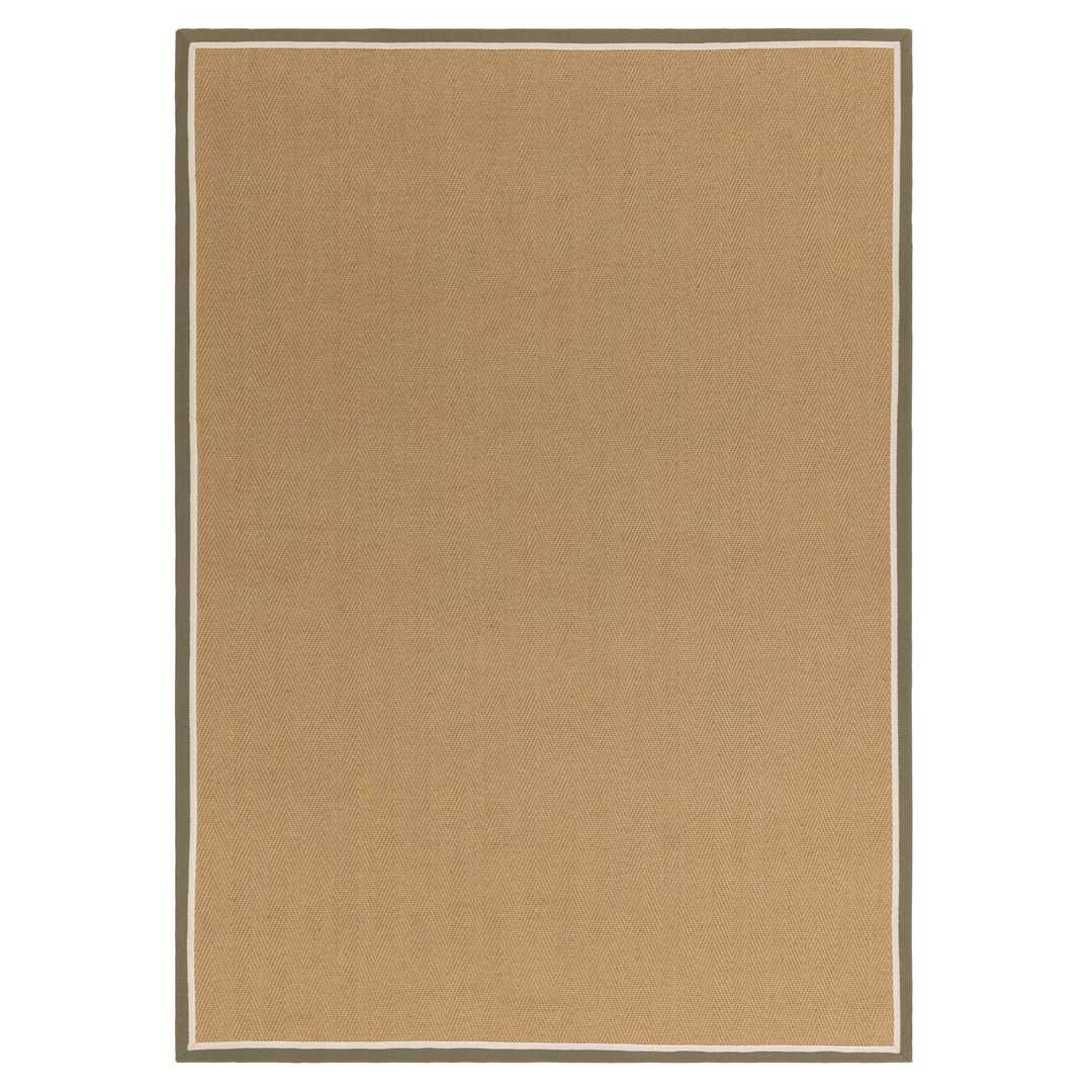 Bordo Jute Rug - Khaki Border