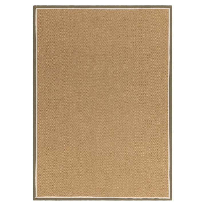 Bordo Jute Rug - Khaki Border