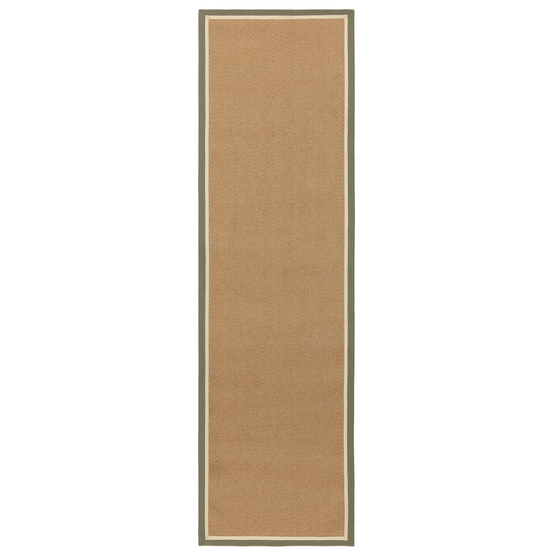Bordo Jute Rug - Khaki Border