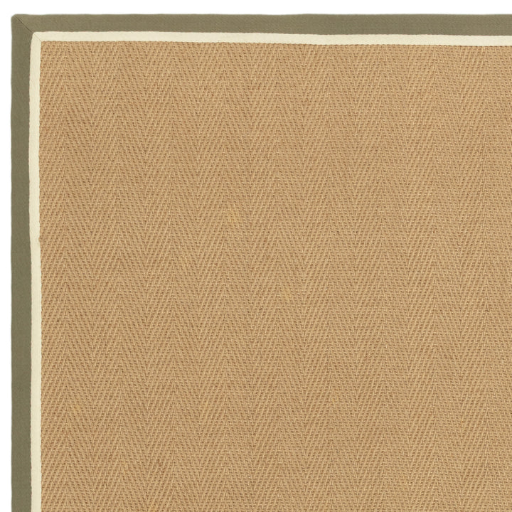Bordo Jute Rug - Khaki Border