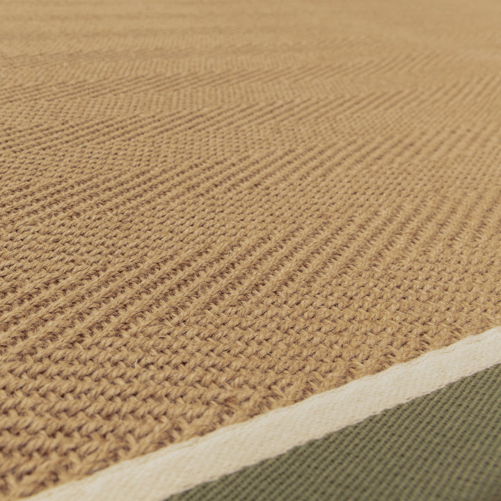 Bordo Jute Rug - Khaki Border