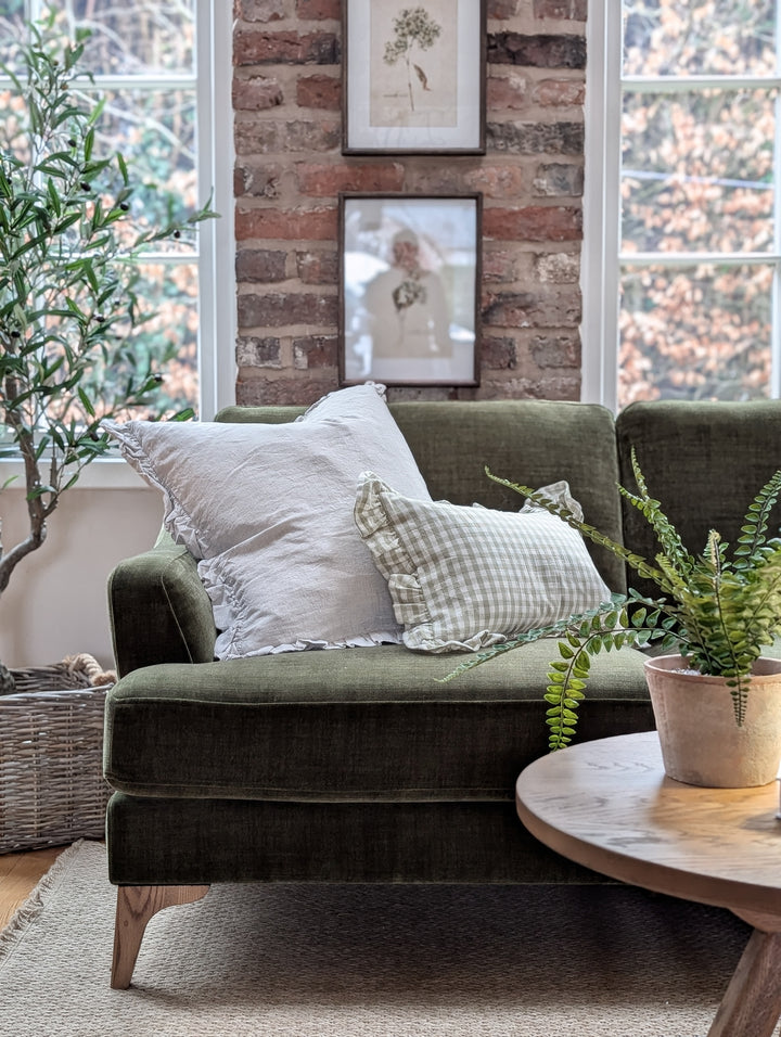 Charlie Three Seat Chaise Sofa Right - Forest Green