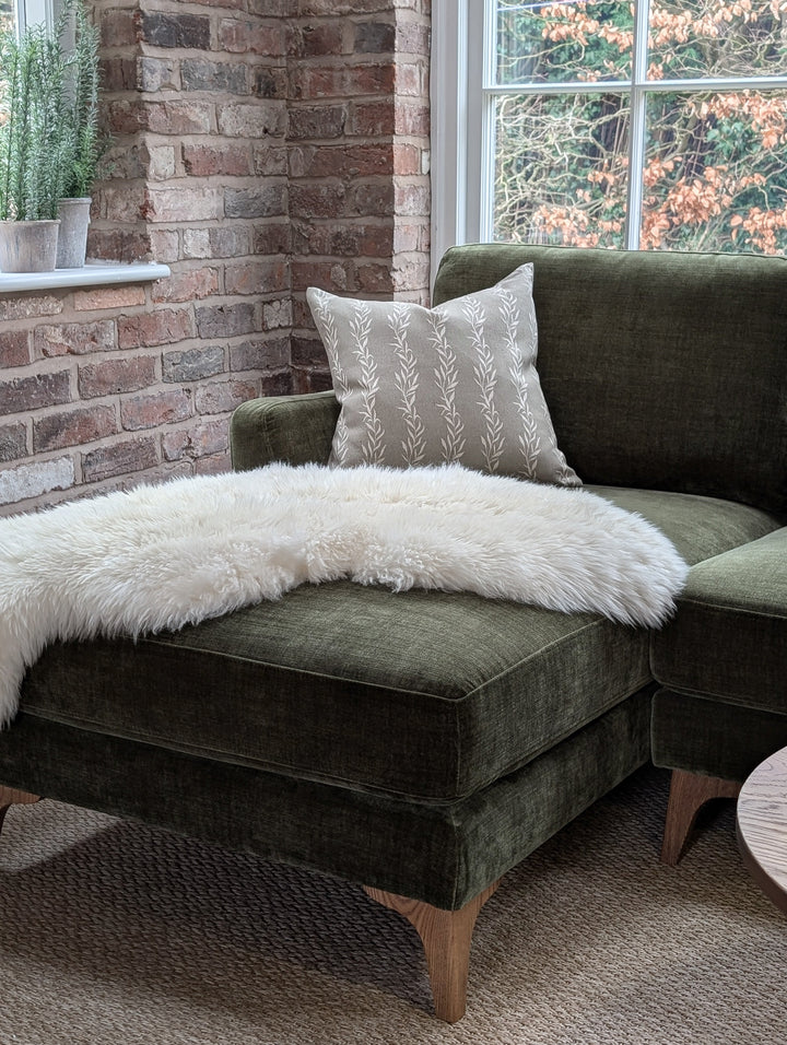 Charlie Three Seat Chaise Sofa Left - Forest Green