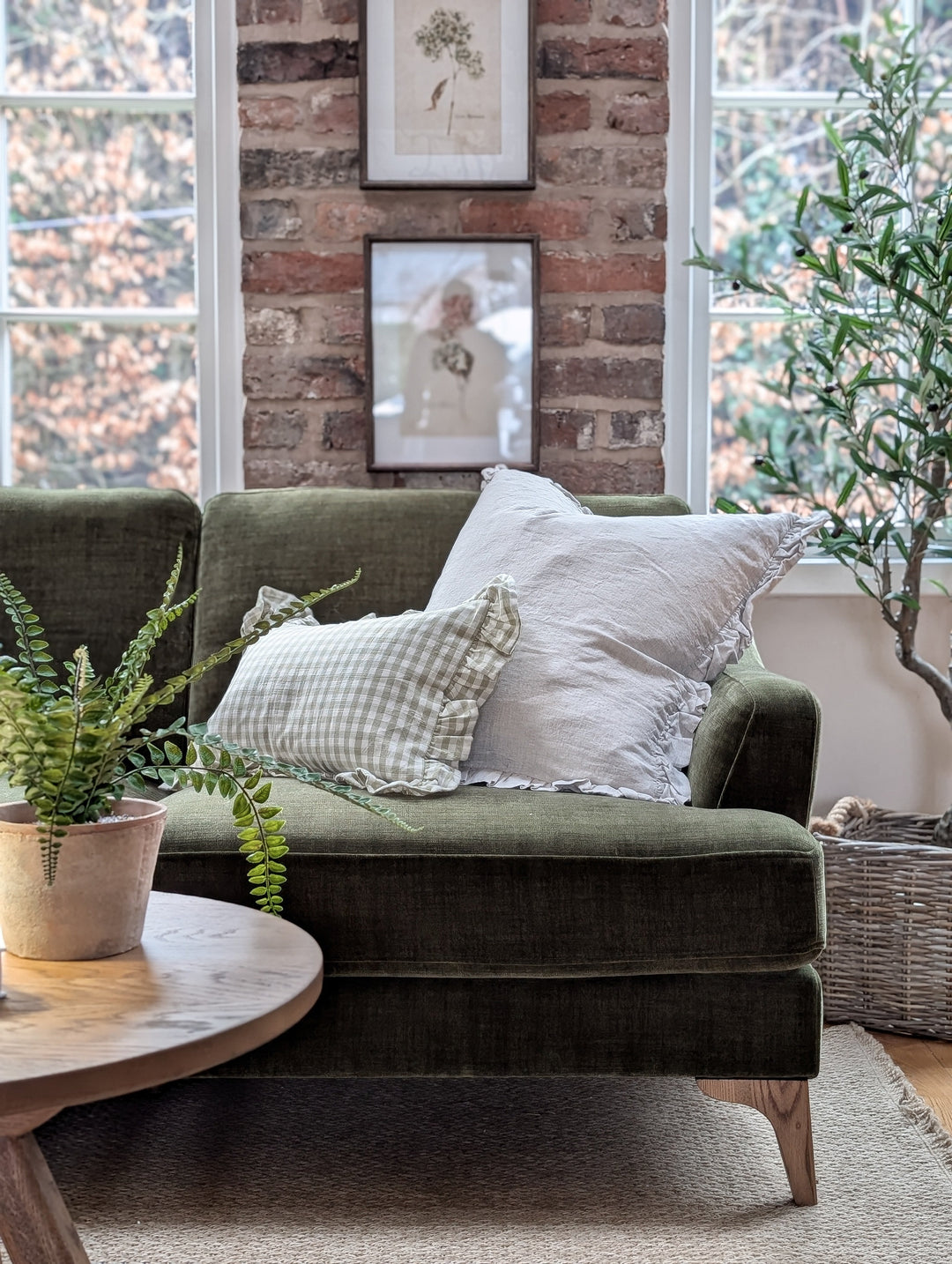 Charlie Three Seat Chaise Sofa Left - Forest Green