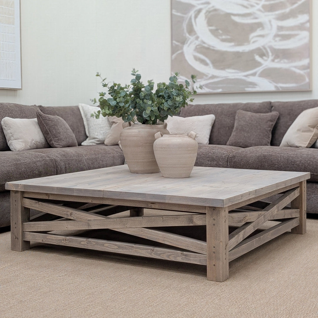 Tatton Criss Cross Large Square Coffee Table