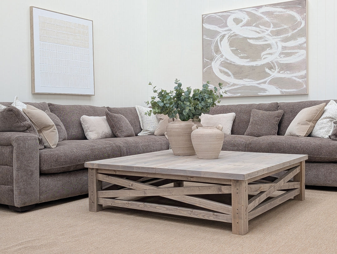 Tatton Criss Cross Large Square Coffee Table