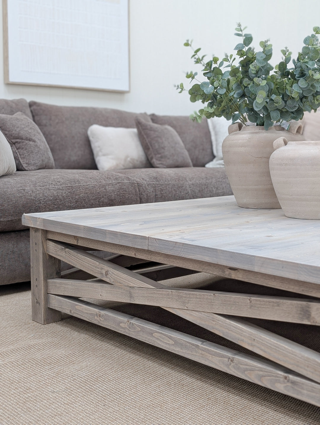 Tatton Criss Cross Large Square Coffee Table