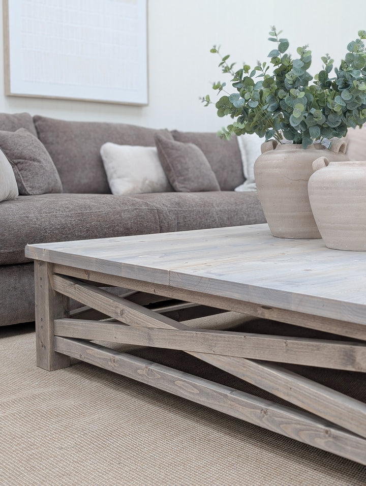 Tatton Criss Cross Large Square Coffee Table
