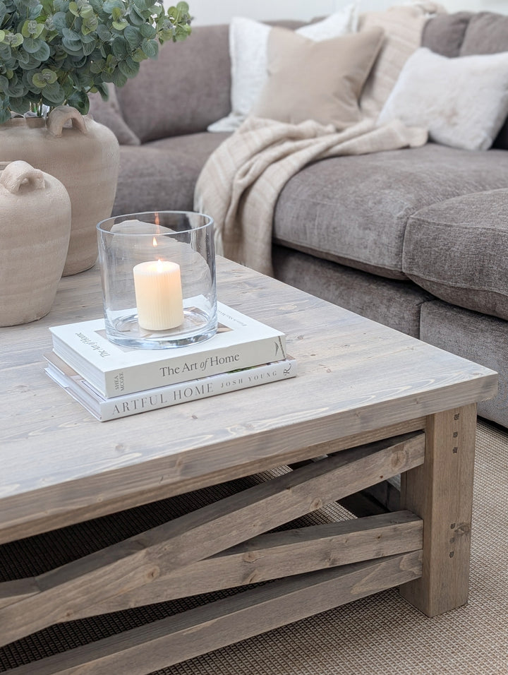 Tatton Criss Cross Large Square Coffee Table