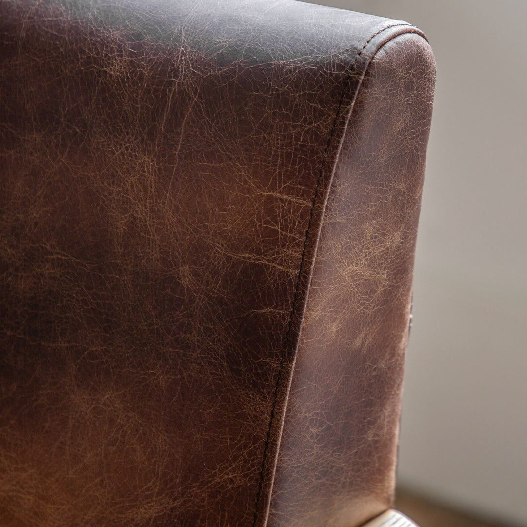 Nyla Armchair - Vintage Brown Leather
