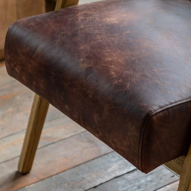 Nyla Armchair - Vintage Brown Leather