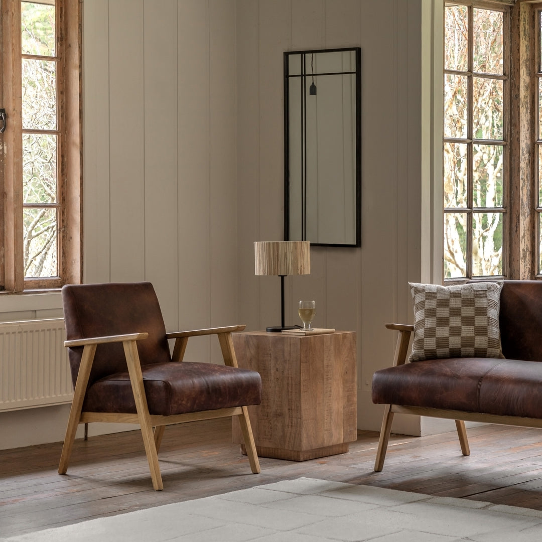 Nyla Armchair - Vintage Brown Leather