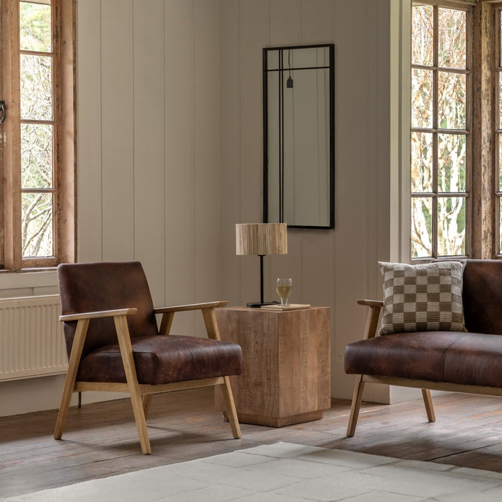 Nyla Armchair - Vintage Brown Leather
