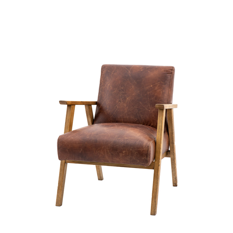 Nyla Armchair - Vintage Brown Leather