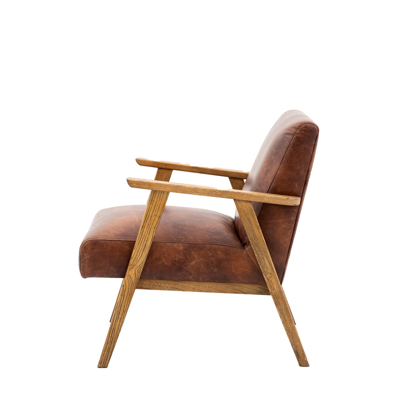 Nyla Armchair - Vintage Brown Leather