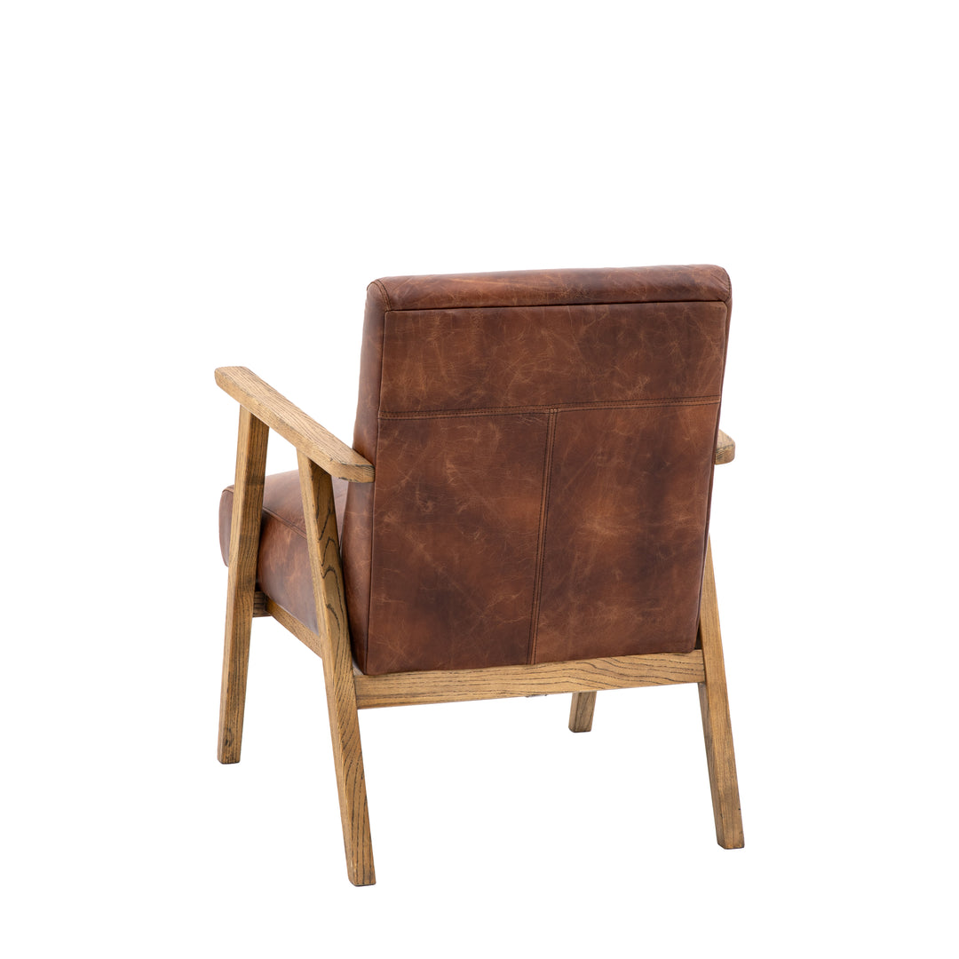 Nyla Armchair - Vintage Brown Leather
