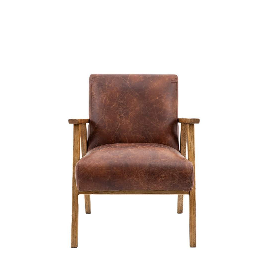 Nyla Armchair - Vintage Brown Leather