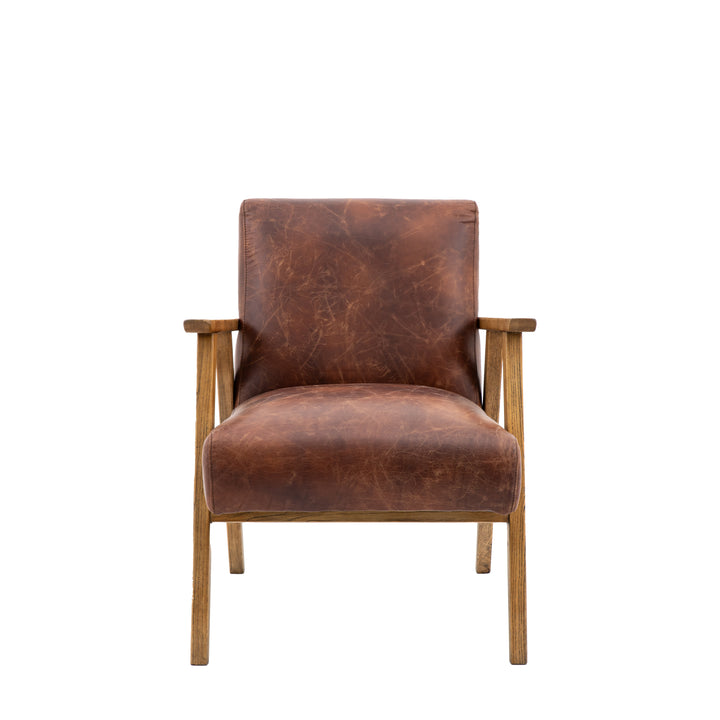 Nyla Armchair - Vintage Brown Leather