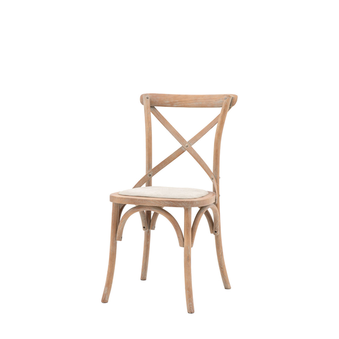 Cafe Crossback Dining Chair (Set of Two) - Oak / Linen