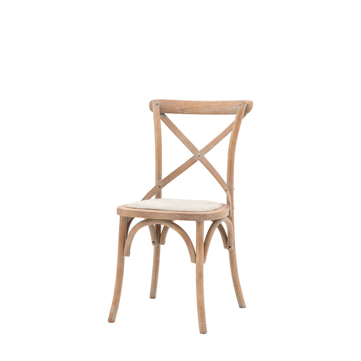 Cafe Crossback Dining Chair (Set of Two) - Oak / Linen