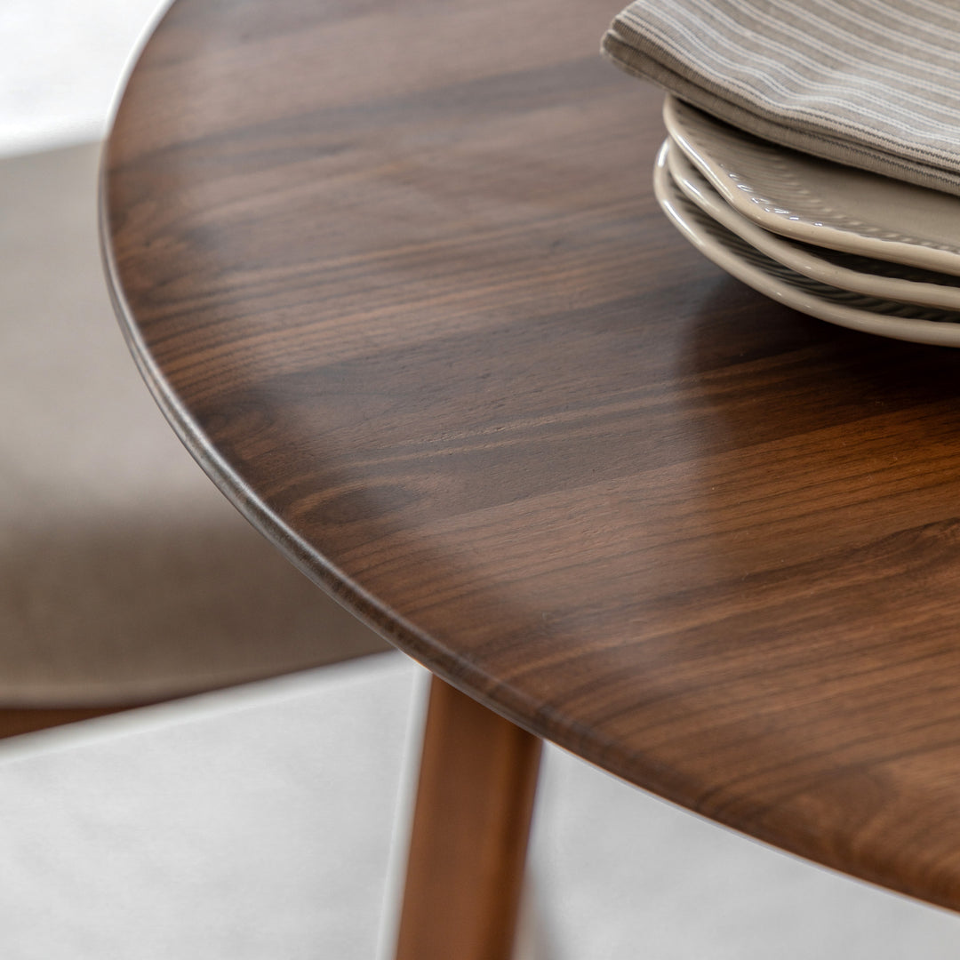 Valencia Round Dining Table - Walnut