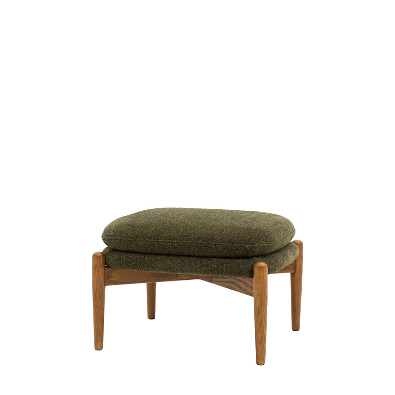 Daria Footstool - Green Boucle