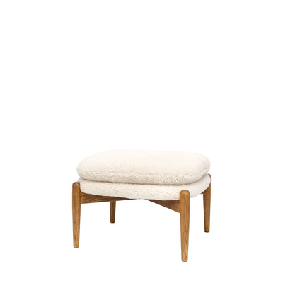 Daria Footstool - Cream Sheepskin