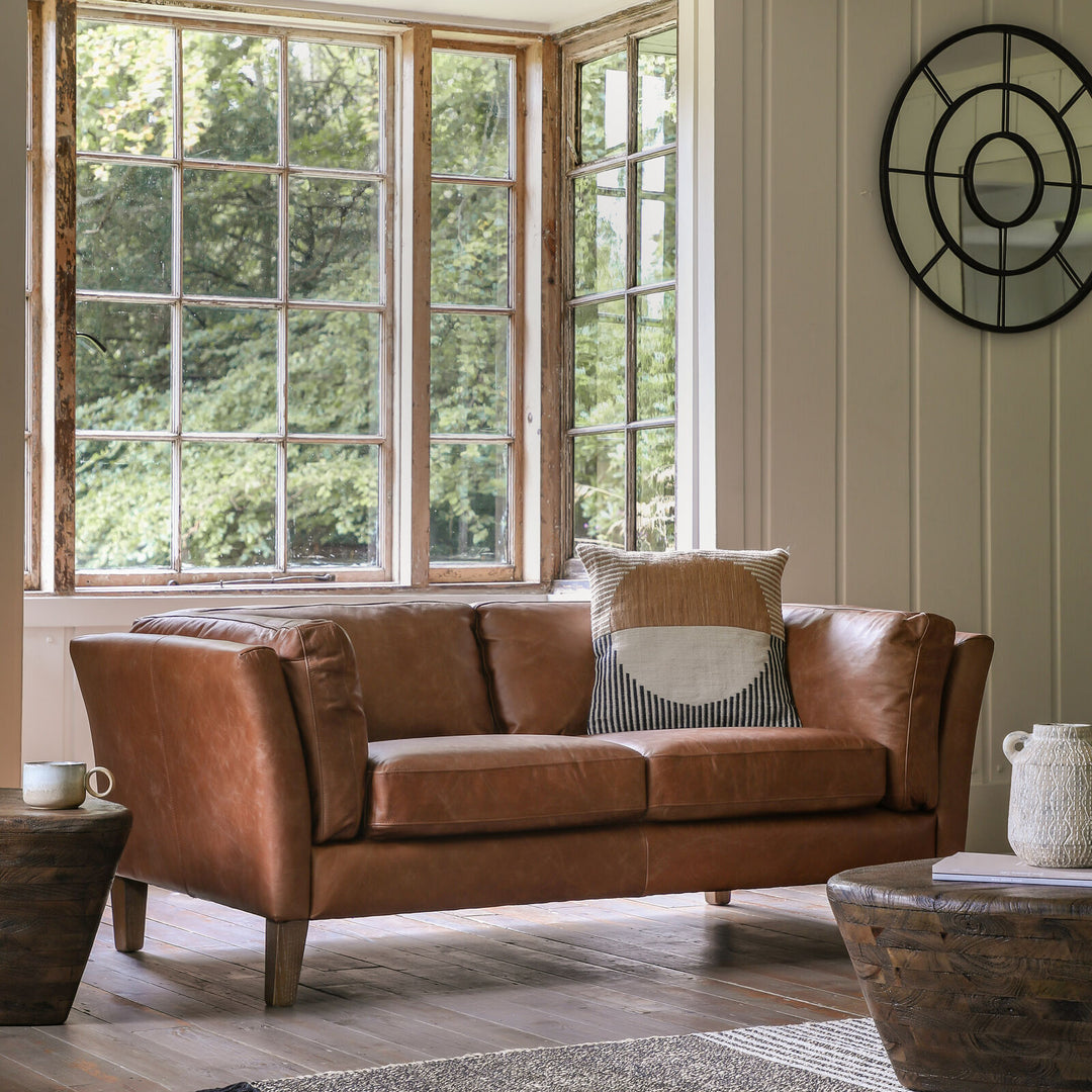 Elliot 2 Seater Sofa - Brown Leather