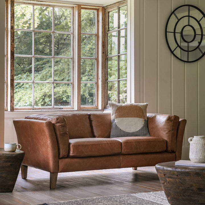 Elliot 2 Seater Sofa - Brown Leather