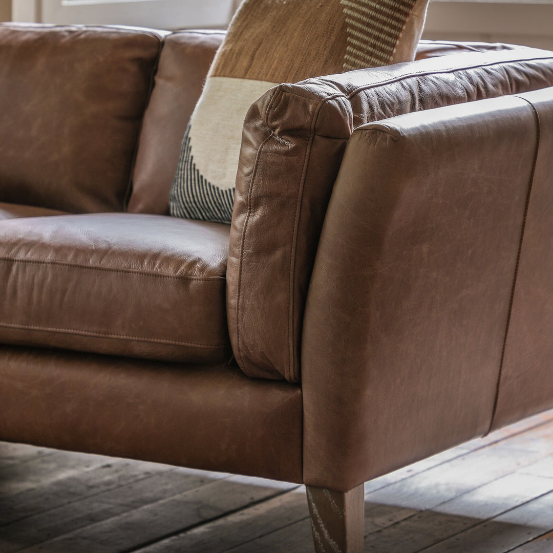 Elliot 2 Seater Sofa - Brown Leather