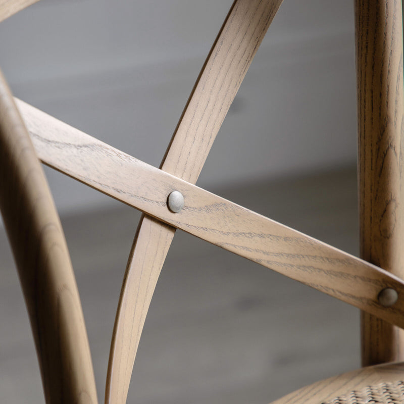Cafe Crossback Barstool Rattan Natural (Set of Two)