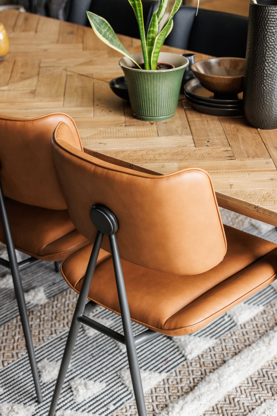 Jake Dining Chairs Cognac (Set of Two)