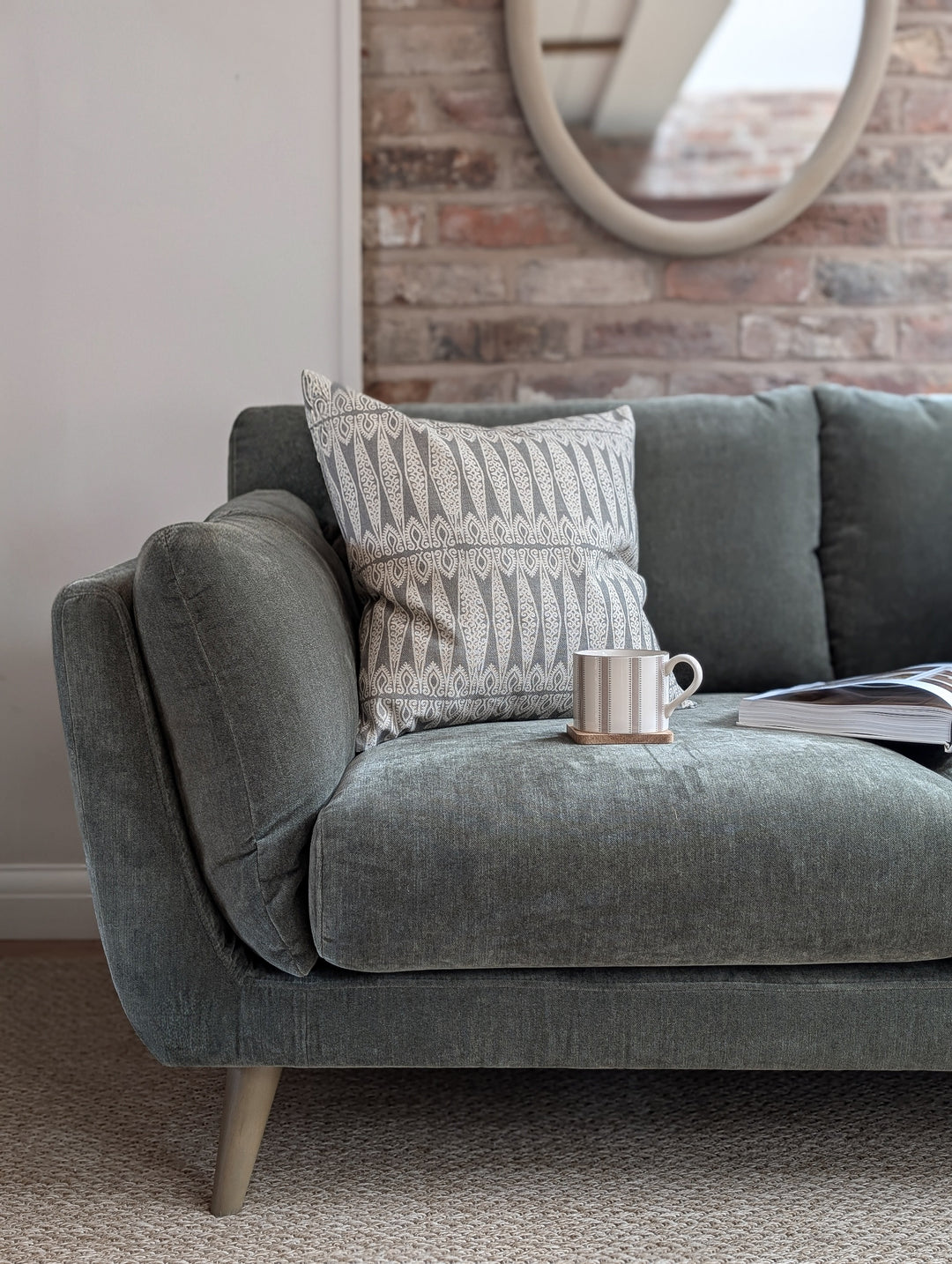 Bella Two Seat Sofa - Forest Green