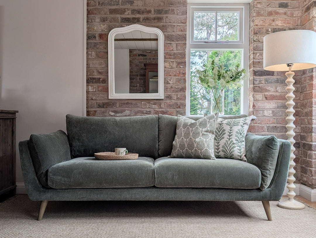 Bella Three Seat Sofa - Forest Green