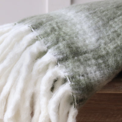 Lambs Tail Abstract Throw - Olive