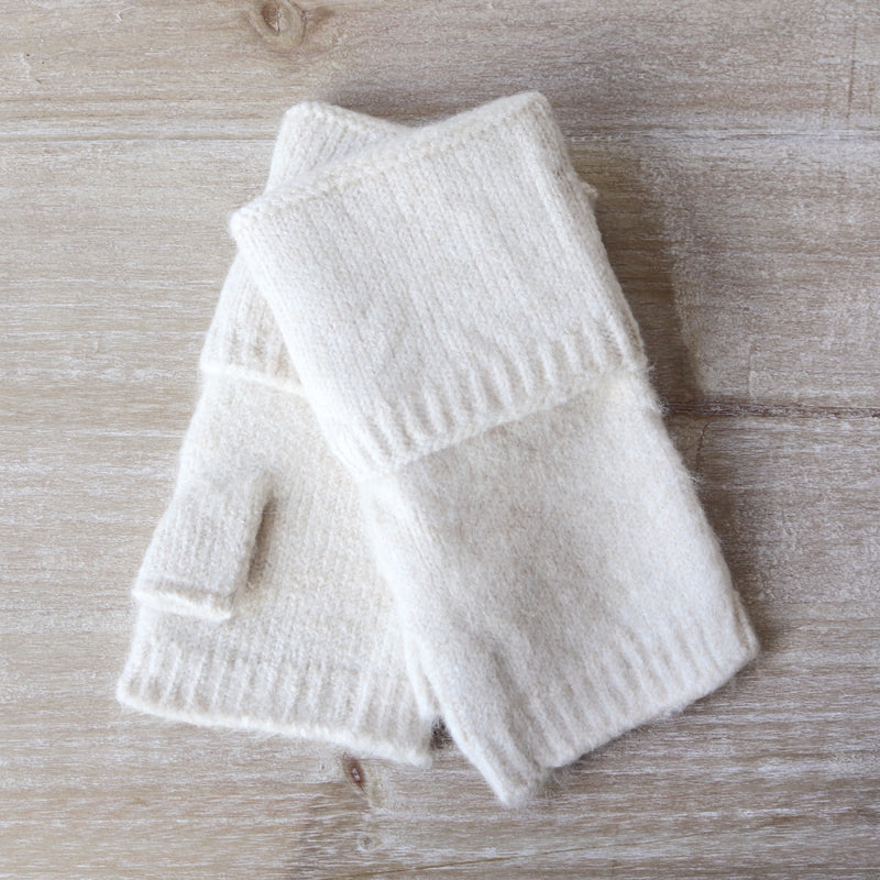 Fingerless Gloves - Cream