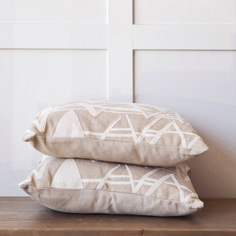 Vannes Geometric Embroidered Cushion