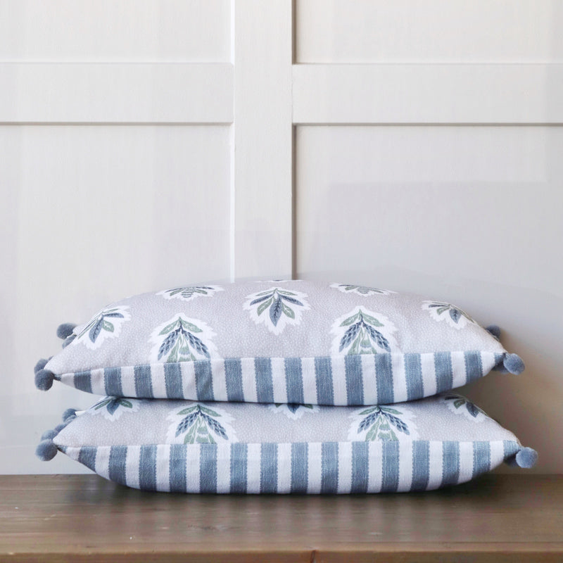 Sessile Leaf Print Bolster Cushion
