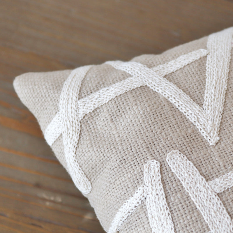 Vannes Geometric Embroidered Cushion