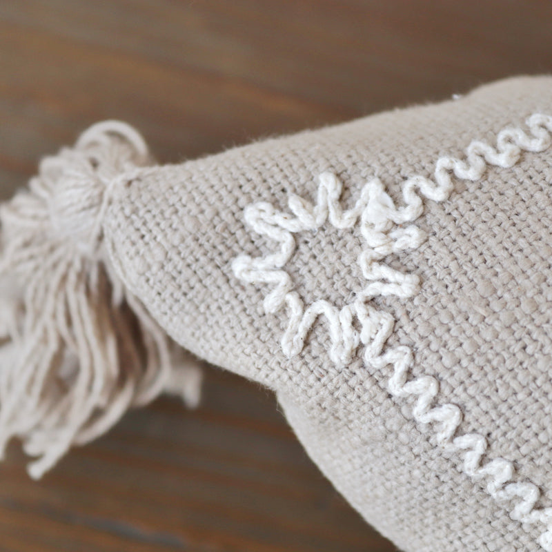 Folis White Stitch Bolster Cushion
