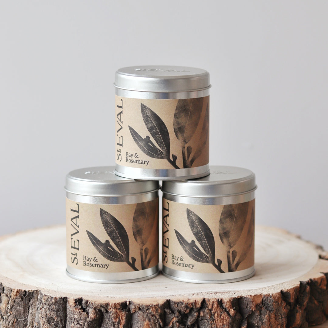 St Eval Tin Candle - Bay &amp; Rosemary