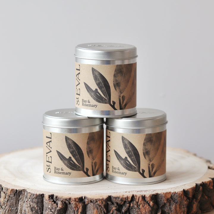 St Eval Tin Candle - Bay &amp; Rosemary