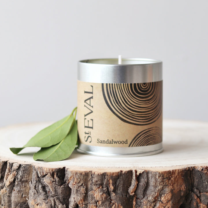 St Eval Tin Candle - Sandalwood