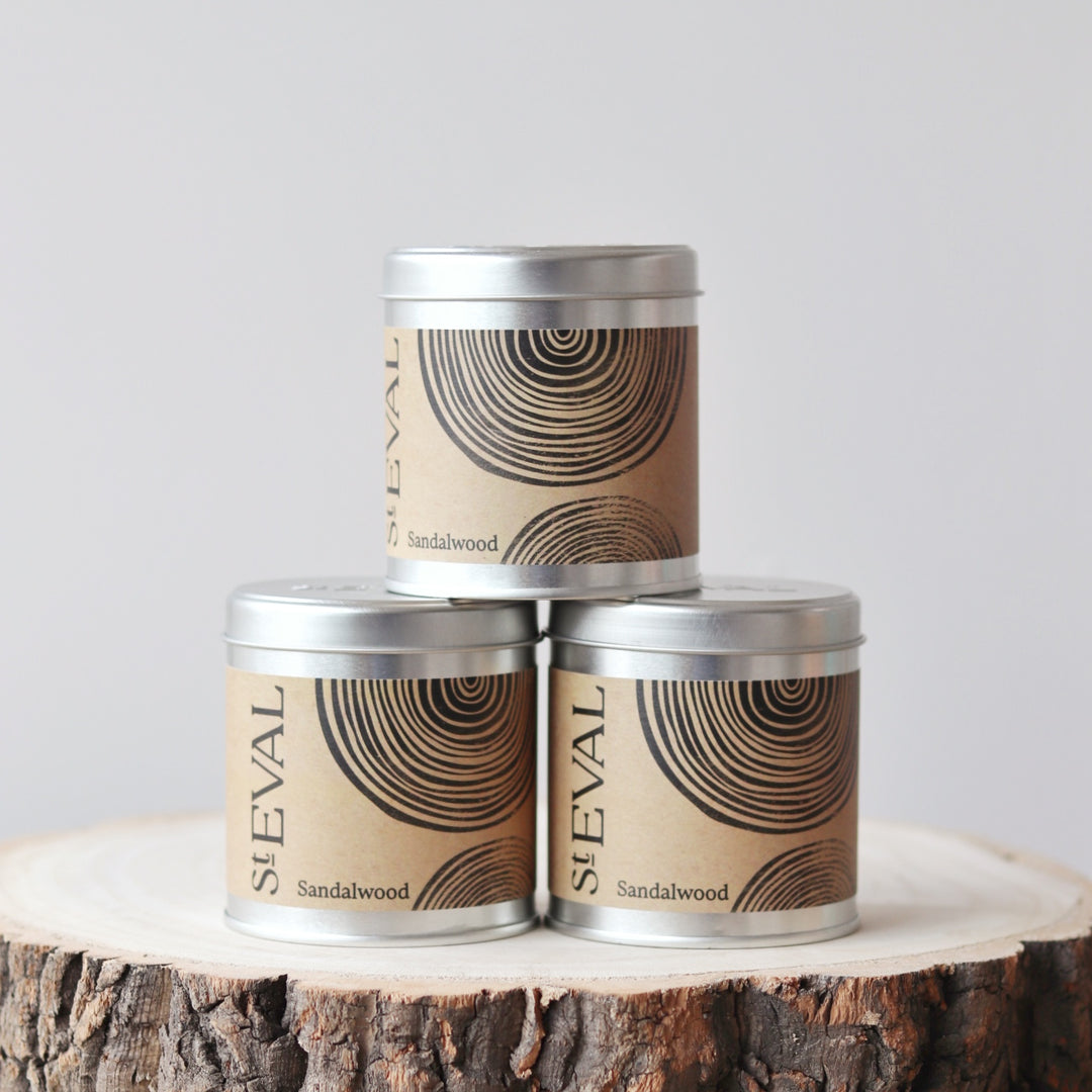 St Eval Tin Candle - Sandalwood