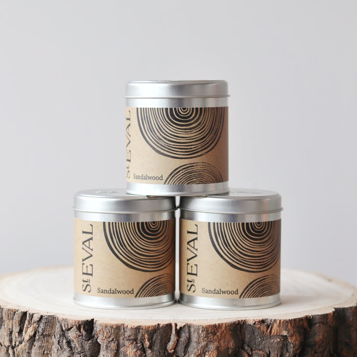 St Eval Tin Candle - Sandalwood