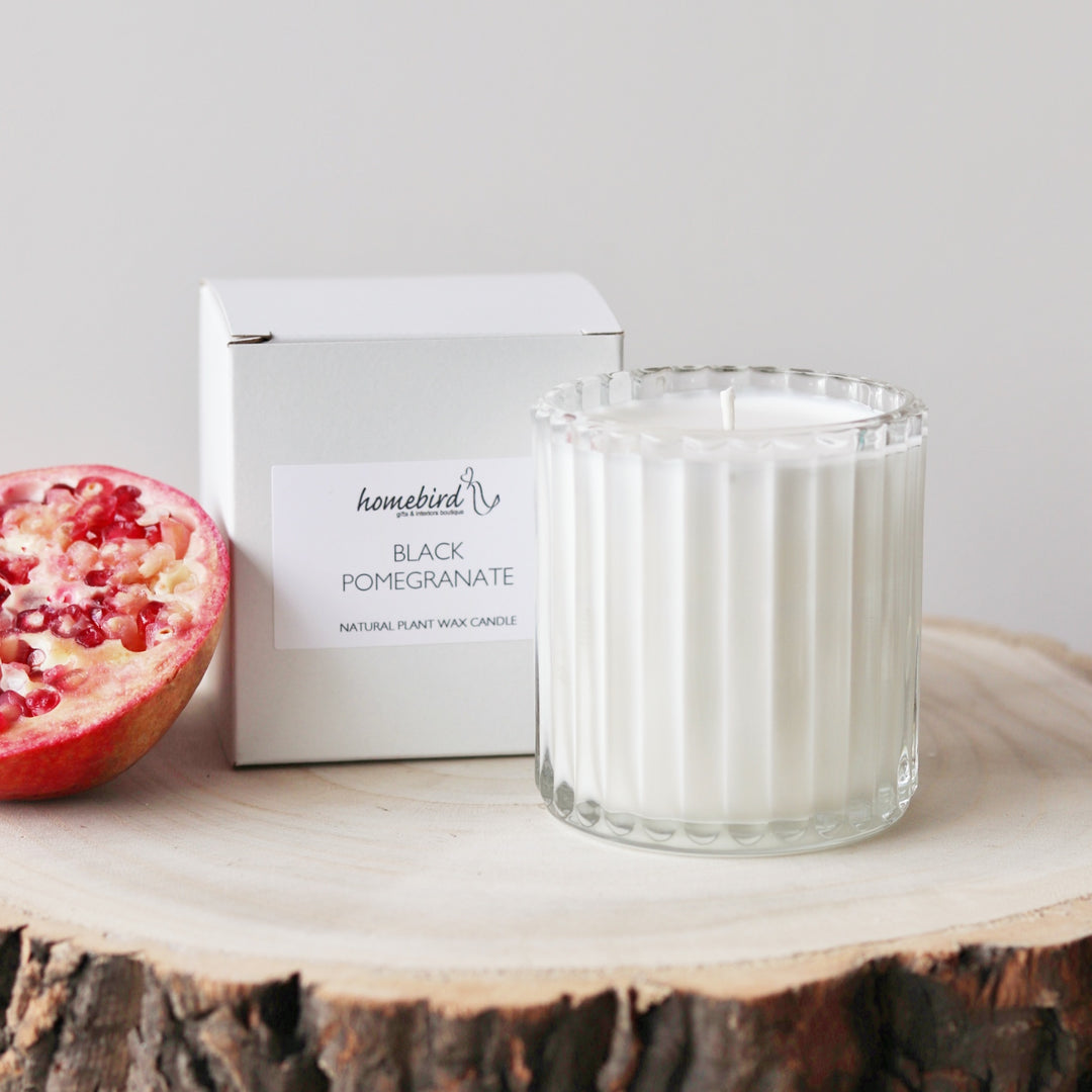 Homebird Bougie Glass Candle - Black Pomegranate