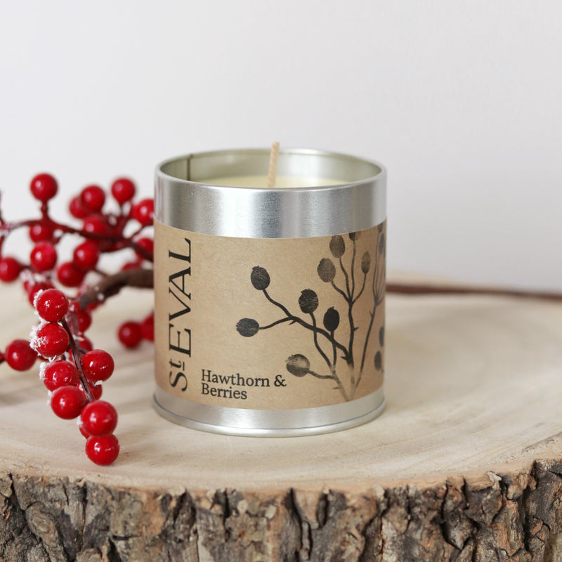 St Eval Hawthorn & Berries Tin Candle
